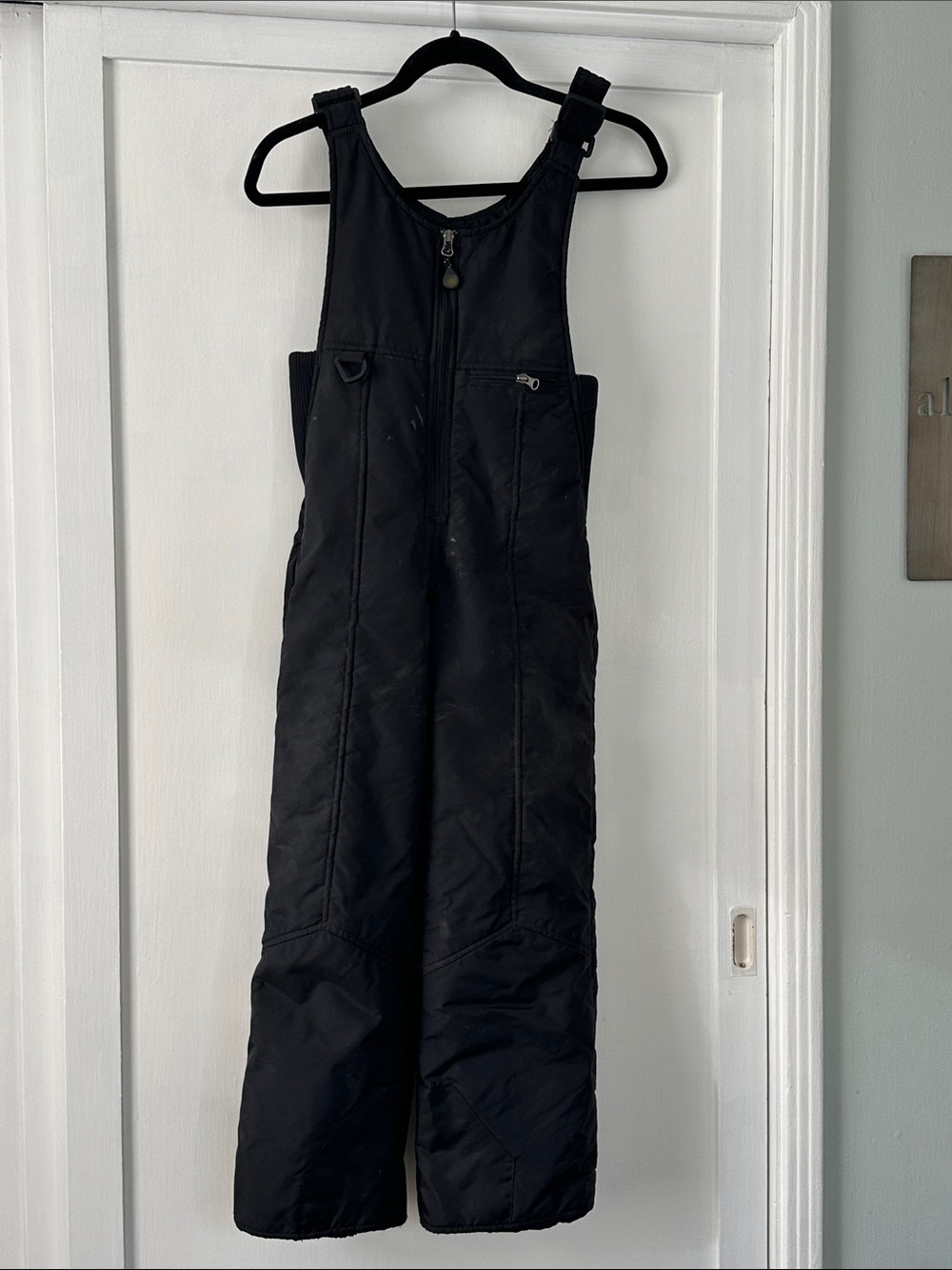 Youth Black Insulated Snow Bib Overalls - bin 2
